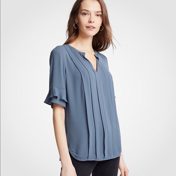 ann taylor ruffle top